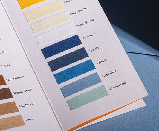 Muster Colorplan New Blue und weiteren Blautönen