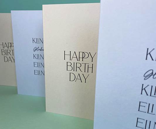 Weihnachts- und Geburtstagskarten