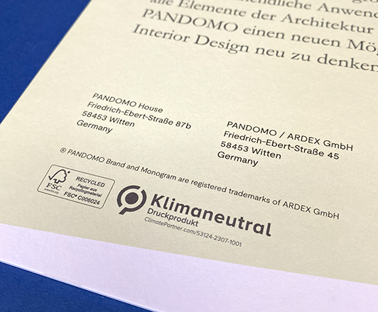 Broschüre Pandomo Clay von Ardex