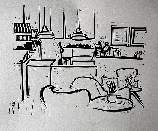 Weihnachtskarte der Caffe Bar B