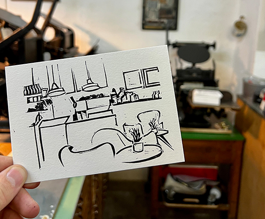 Weihnachtskarte Caffe Bar B