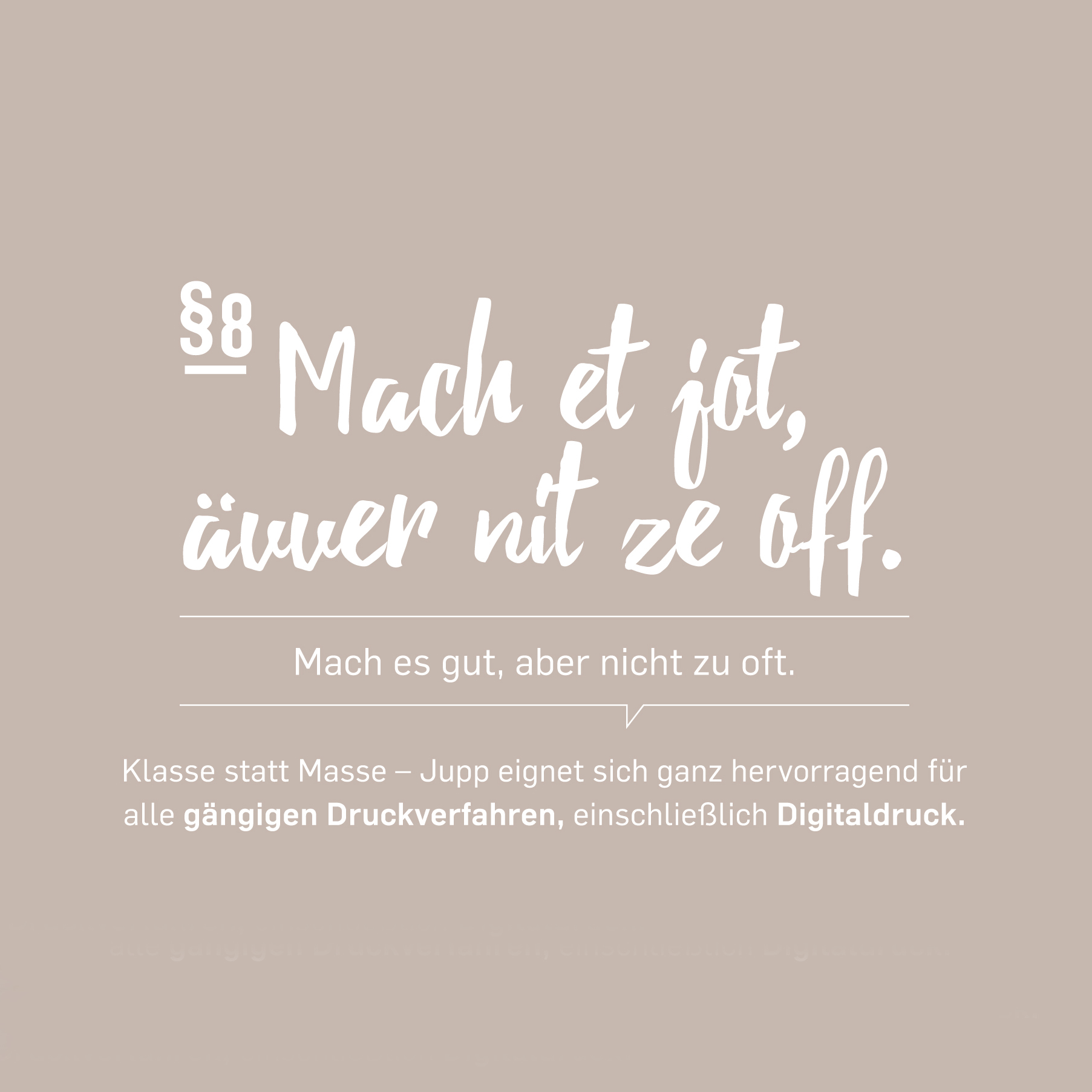 §8 Mach et jot, avver net ze off.