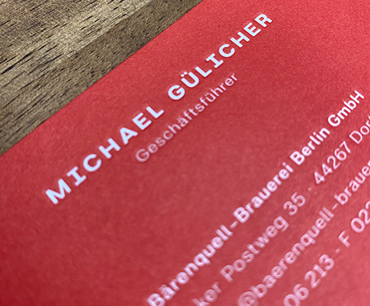 Rückseite der Visitenkarte der Bärenquell Brauerei GmbH